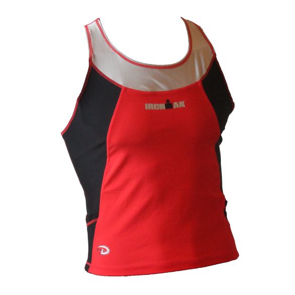 Ironman Duofold ärmellos Lauftop Rot/Schwarz Herren IMDuotop