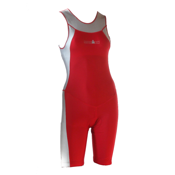 Ironman Trisuit back zip ärmellos Skin suit Rot/Silber Damen IMW1517-05/10