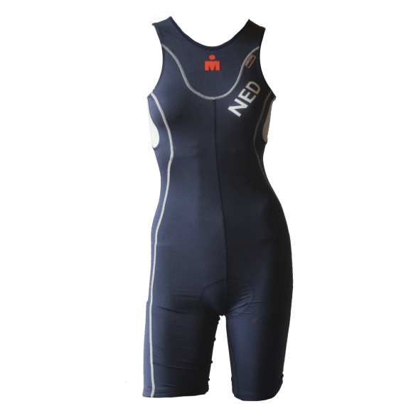 Ironman Trisuit back zip ärmellos extreme bodysuit Blau/NED Damen IMW4517-41/NED