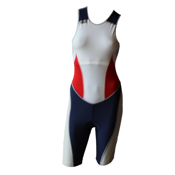 Ironman Trisuit back zip ärmellos Extreme suit Weiß/Blau/Rot Damen  IMW7517-03/05/41