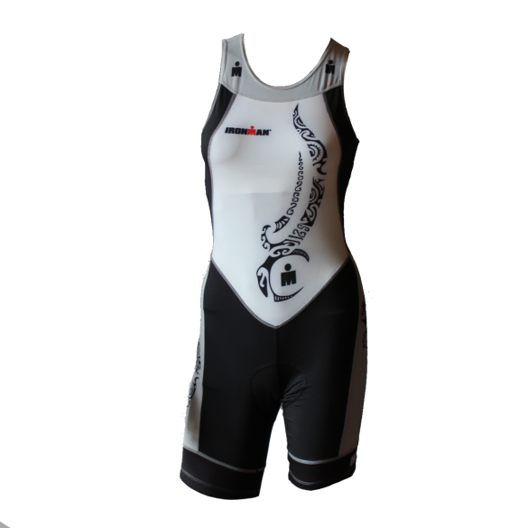 Ironman Trisuit back zip ärmellosem Multisport Tattoo weiß/Schwarz/Silber Damen IMW8917-03/10