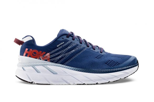 Hoka One One Clifton 6 Laufschuhe Blau/Weiß Herren 1102872-EBPA