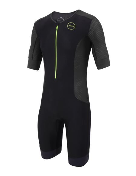 Zone3 Aquaflo plus Kurzarm Trisuit Schwarz Herren TS18MAQPS104