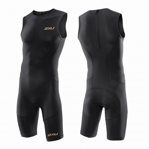 2XU GHST Tri suit Schwarz/Gold Herren MT3272d