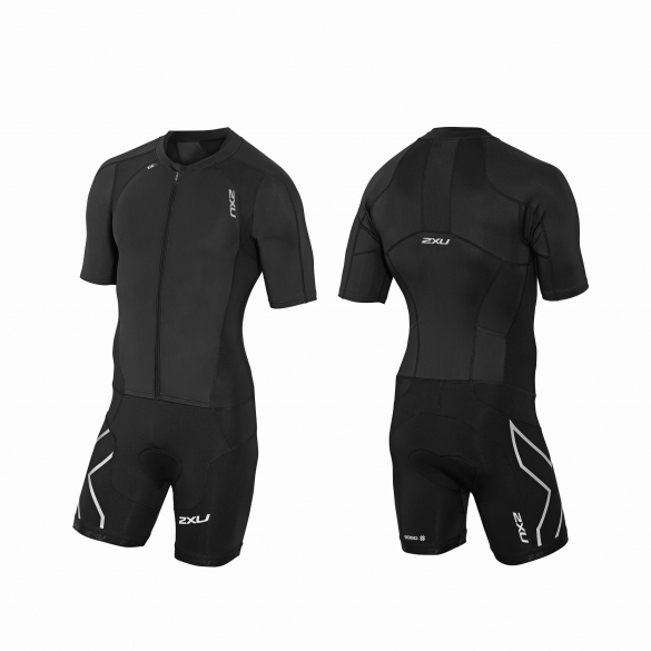 2XU Compression Full Zip sleeved trisuit Schwarz Herren MT3613d
