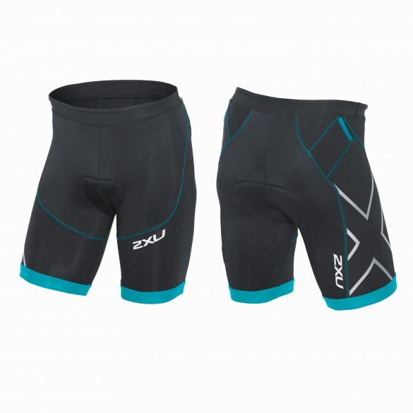 2XU Compression Tri short Schwarz/Blau Herren MT3617b