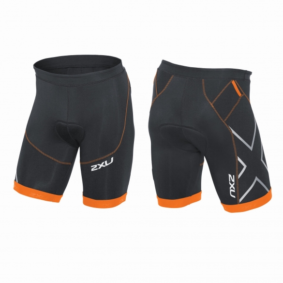 2XU Compression Tri short Schwarz/Orange Herren MT3617b