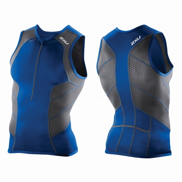 2XU PerformTri singlet Schwarz/Blau Herren MT3861a