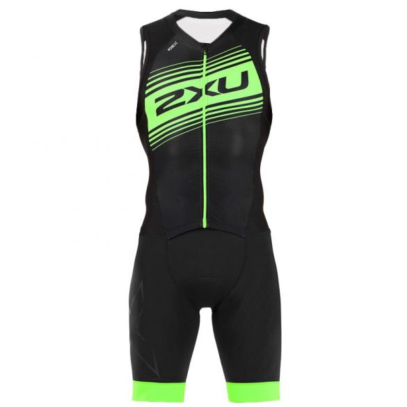 2XU Compression Ärmellos Trisuit Schwarz/Grün Herren MT4839d-BLK/GLG-VRR