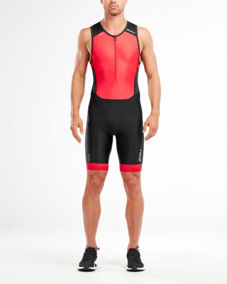 2XU Perform Ärmellos Trisuit Schwarz/Rot Herren MT4848d-BLK/TRD
