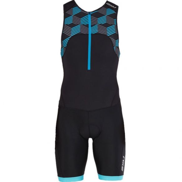 2XU Active Ärmellos Trisuit Schwarz/Blau Herren MT4862d-BLK/RDB-VRR