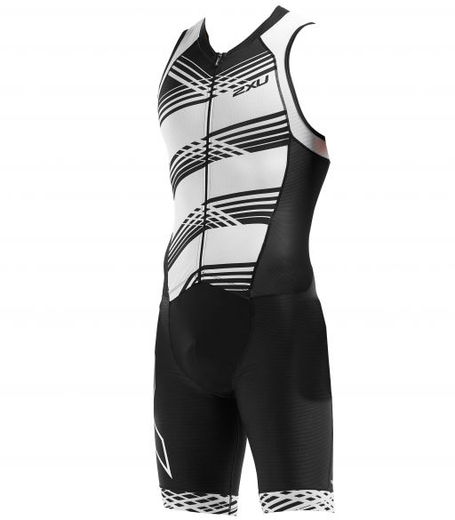 2XU Compression Ärmellos Trisuit Schwarz/Weiß Herren MT5517d MT5517d-BLK/BWL