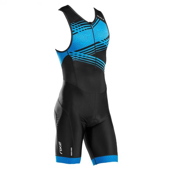 2XU Perform Ärmellos Trisuit Schwarz/Blau Herren MT5526D-BLK/SBP-VRR