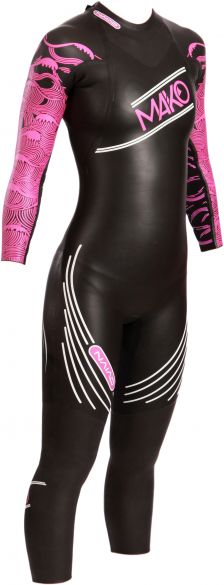 Mako Naiad Langarm Neoprenanzug Schwarz/Rosa Damen 132001
