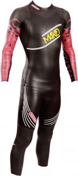 Mako Nami Langarm Neoprenanzug Schwarz/Rot Herren 131001