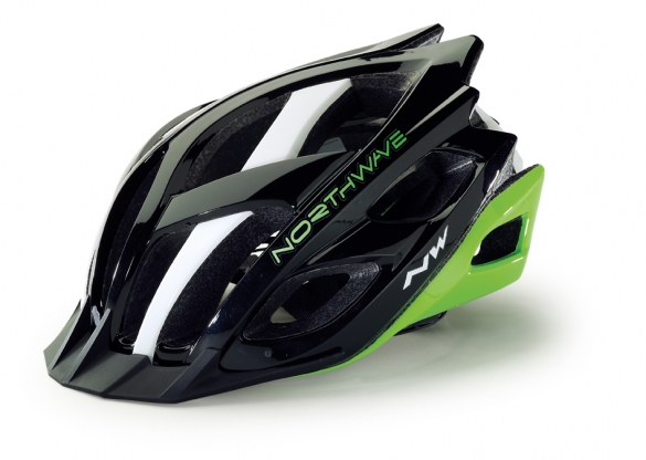 Northwave Storm MTB Helm Schwarz/Grün/Weiß Herren 8614100301