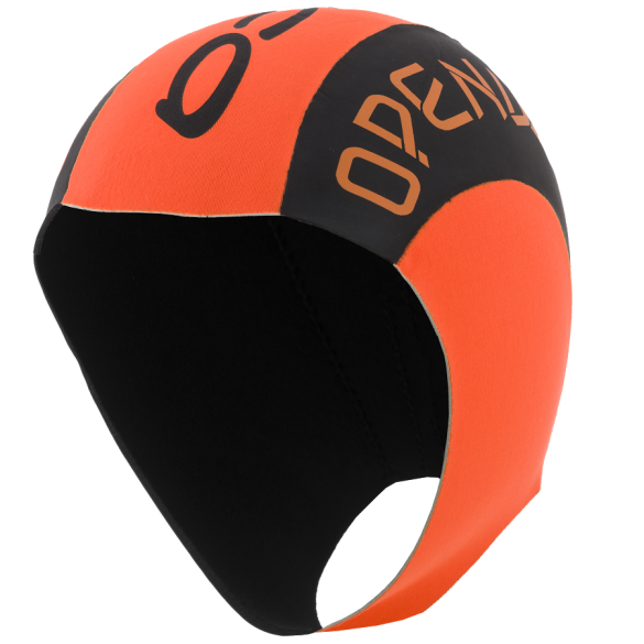 Orca Neopreen swim cap Schwarz/Orange DVAC54