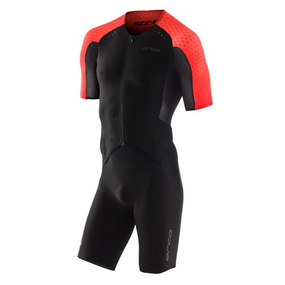 Orca Core Aero Race Trisuit Kurzen Ärmel Schwarz/Rot Herren KR1164