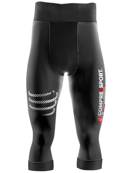 Compressport Pirate 3/4 Compression Radhose Schwarz PIRUNV3-99