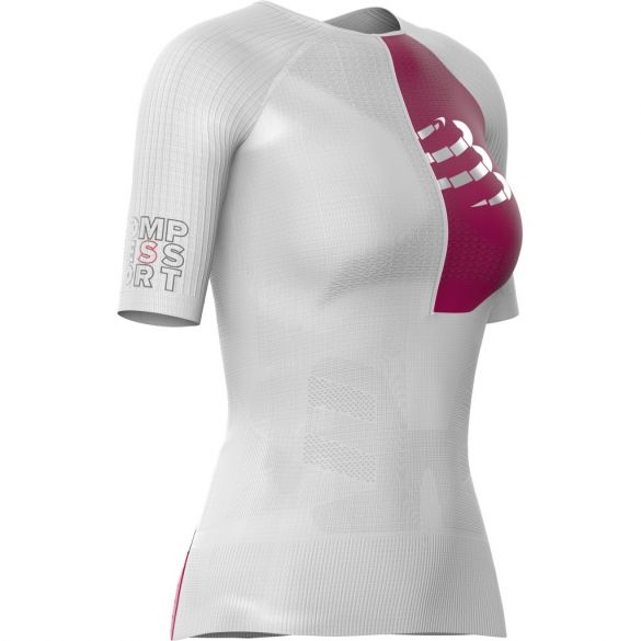 Compressport Postural Aero Kurzarm Compression Tri top Weiß Damen TSTRIV2W-SS00