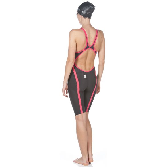 Arena Powerskin Carbon Flex VX open back Badeanzug Schwarz Rot Damen