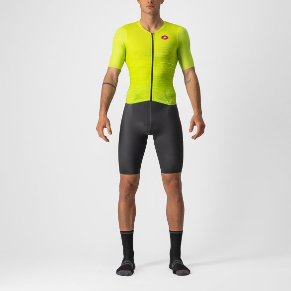 Castelli PR speed Trisuit Kurzarm Scwarz/Gelb Herren 8620091-383