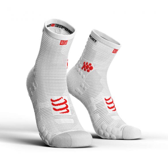 Compressport Pro racing v3.0 hohe Laufsocken Weiß RSHV3-0000VRR