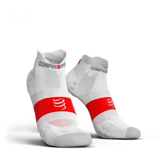 Compressport Pro Racing V3.0 ultralight niedriger Schnitt Laufsocken Weiß RSLULV3-0000VRR