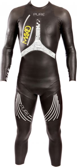 Mako Pure Langarm Neoprenanzug Schwarz/Weiß Herren 161001