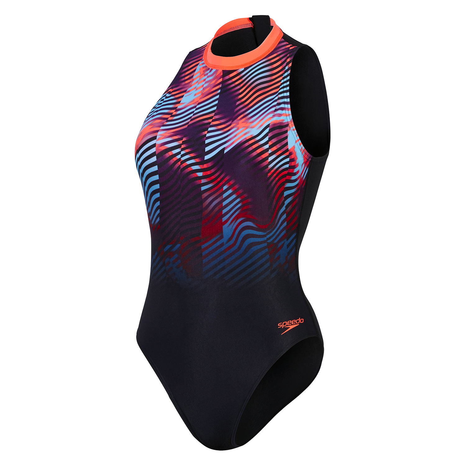 Speedo eco+ print Badeanzug Schwarz/Rot damen 1244517543