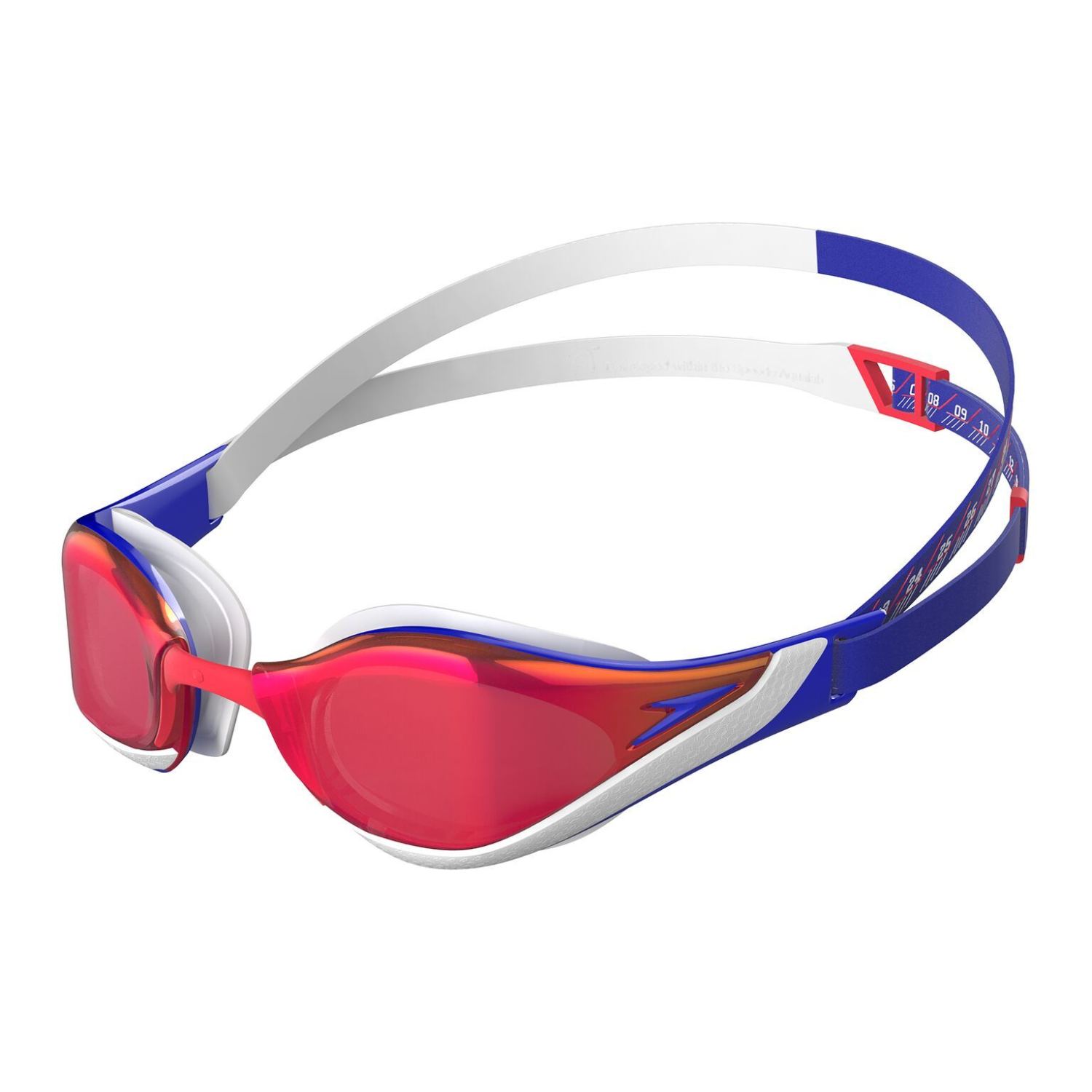 Speedo Fastskin Pure Focus Mirror Schwimmbrille Rot/Blau 1177816740