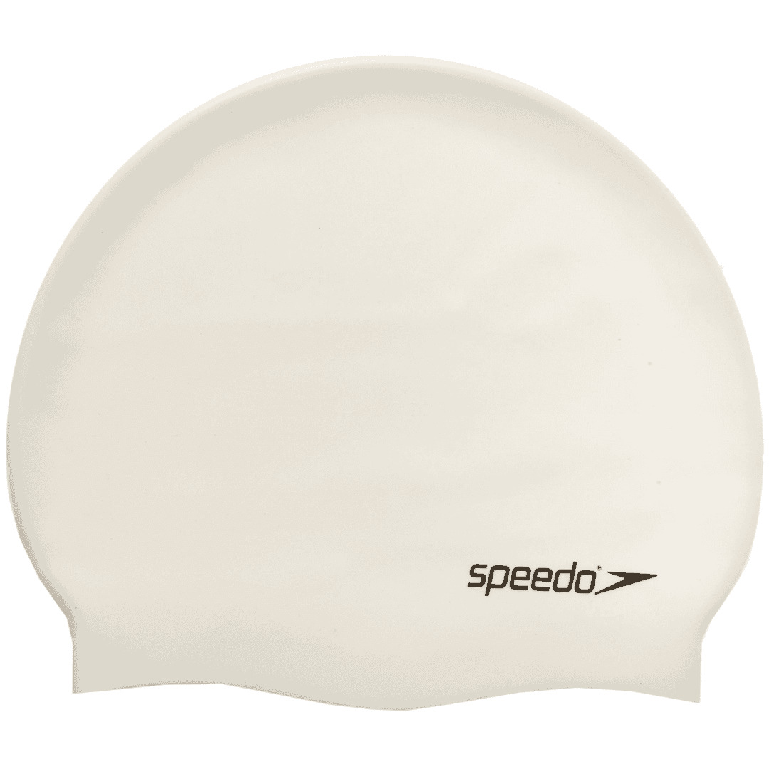 Speedo flache Silikon-Schwimmkappe Weiss p12 709910010