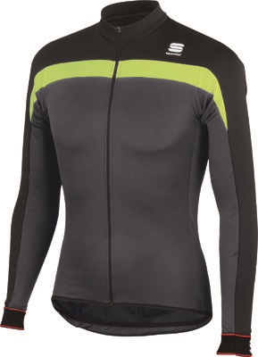 Sportful Pista Thermal Jersey Schwarz-Grau/Gelb Herren 01152-168 SP1101152-168