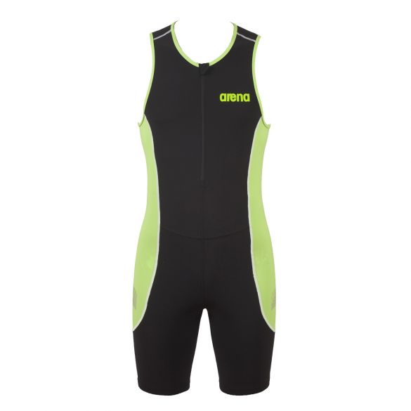 Arena ST Front zip Ärmellos Trisuit Schwarz/Grün Herren AR25052-56VRR