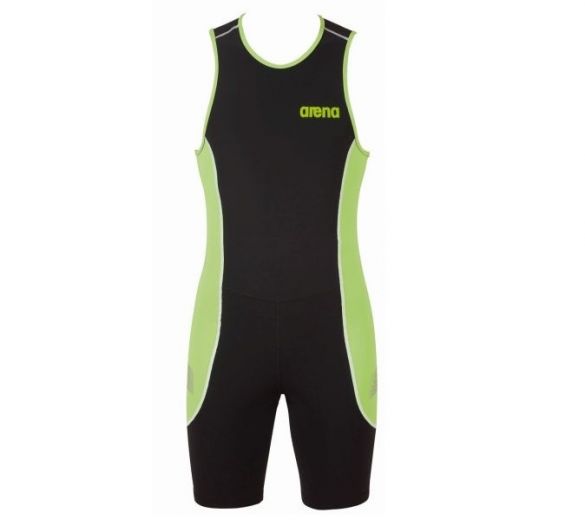 Arena ST Rear zip Ärmellos Trisuit Schwarz/Grün Herren AR1A919-55