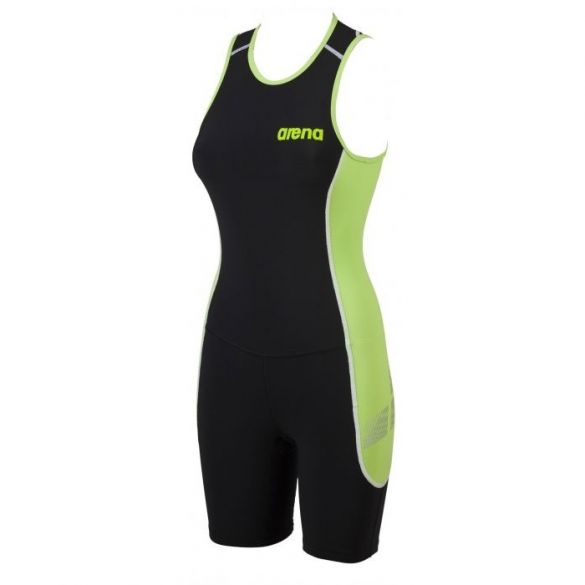 Arena ST Rear zip Ärmellos Trisuit Schwarz/Grün Damen AR25097-56