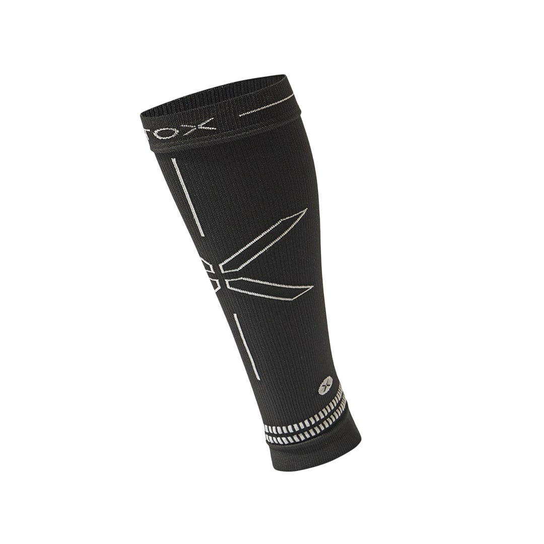 Stox Running Calf sleeves schwarz/hellgrau herren RUNCSLM-8011