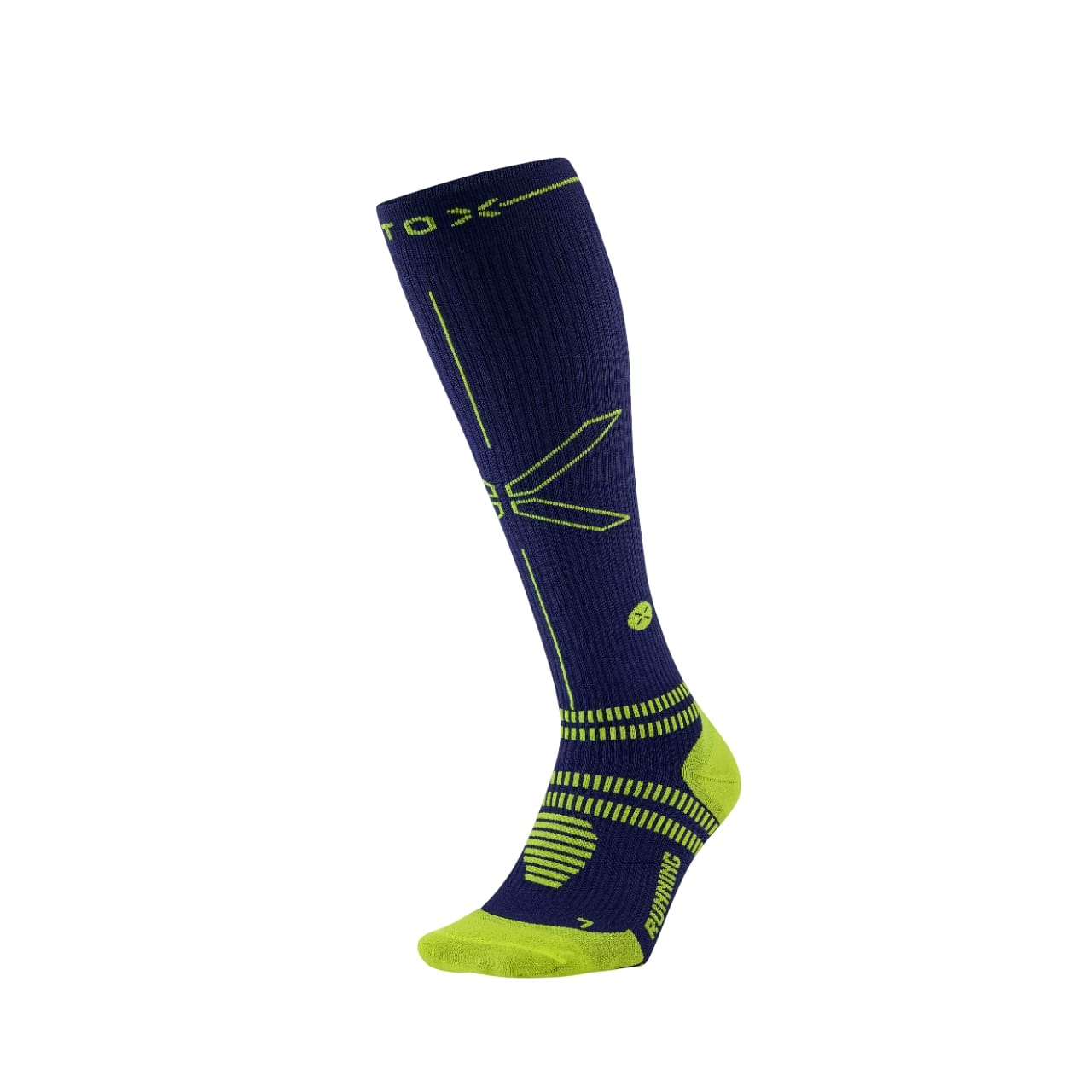 Stox Running Socks dunkelblau/gelb herren RUNSKM-7620