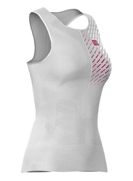 Compressport Trail running postural Ärmellos Compression top Weiß Damen TSTRV2W-TK00
