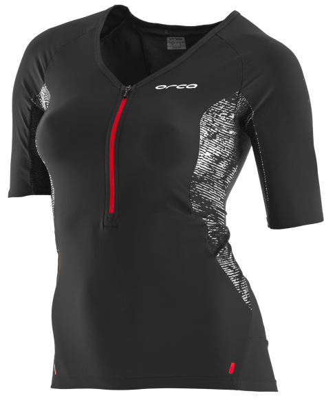 Orca 226 Perform tri jersey Kurzarm Schwarz/Rot Damen JVDC87