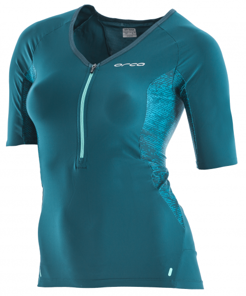 Orca 226 Perform tri jersey Kurzarm Blau/Grün Damen JVDC89