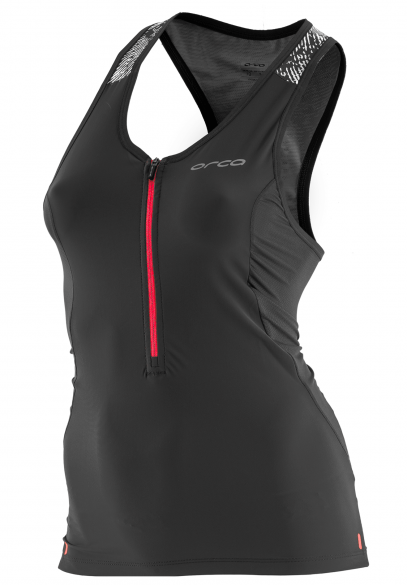Orca 226 Perform singlet ärmellos tri top Schwarz/Rot Damen JVDB87