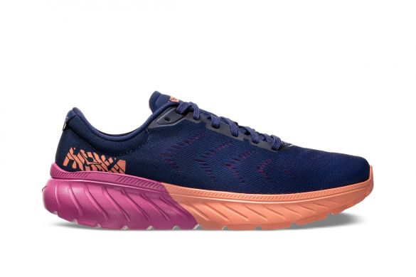 Hoka One One Mach 2 Laufschuhe Blau/Rosa Damen 1099722-MBVB
