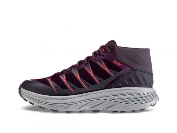 Hoka One One Speedgoat Mid WP Trail Laufschuhe Lila Grau Damen