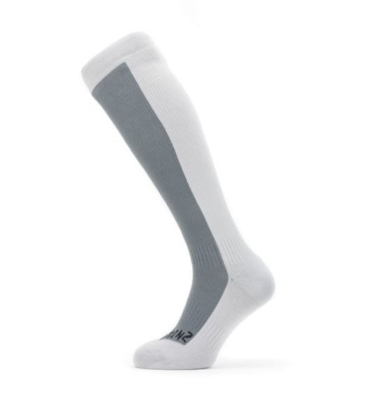 Sealskinz Cold weather knee Radsocken mit Hydrostop Weiß/Grau 11100065-0000