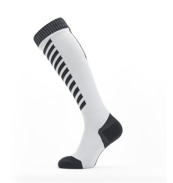 Sealskinz Cold weather knee Radsocken mit Hydrostop Weiß/Schwarz 11100065-0170