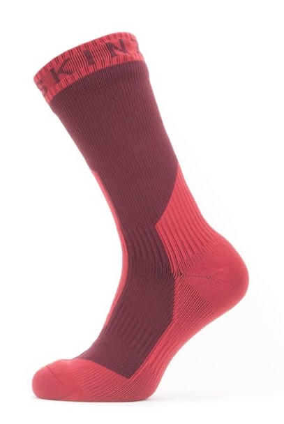 Sealskinz Extreme cold weather mid Radsocken mit Hydrostop Rot 11100067-0006