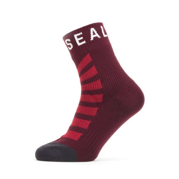 Sealskinz Warm weather Radsocken mit Hydrostop Rot/Grau 11100056-0096