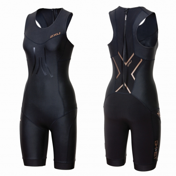 2XU GHST Swim Skin Schwarz/Gold Damen WT3605d