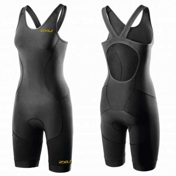 2XU GHST Tri suit Schwarz/Gold Damen WT3606d